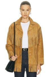 Polo Ralph Lauren Fringe Suede Jacket in Maple FWRD at FWRD