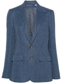 Polo Ralph Lauren Herringbone Blazer Blue at Farfetch