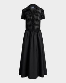 Polo Ralph Lauren Knit Bodice Cotton Dress at Neiman Marcus