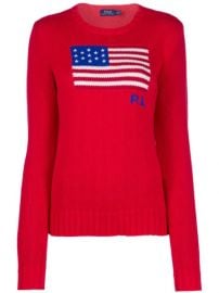 Polo Ralph Lauren Logo Flag Embroidered Sweater - Farfetch at Farfetch