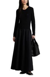 Polo Ralph Lauren Long Sleeve A-Line Dress at Nordstrom