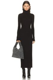 Polo Ralph Lauren Long Sleeve Column Dress in Brown Melange FWRD at FWRD