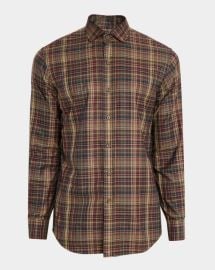 Polo Ralph Lauren Mens Classic Fit Plaid Twill Button Down Shirt at Neiman Marcus