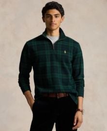 Polo Ralph Lauren Mens Estate-Rib Cotton Quarter-Zip Pullover - Macys at Macys