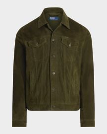 Polo Ralph Lauren Menx27s Suede Trucker Jacket at Neiman Marcus