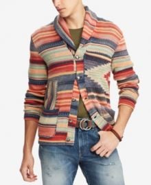 Polo Ralph Lauren Patterned Shawl Cardigan at Macys