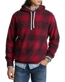 Polo Ralph Lauren Plaid Brushed Back Fleece Hoodie Bloomingdales at Bloomingdales