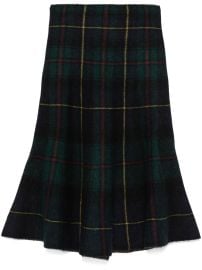 Polo Ralph Lauren Plaid Flared Skirt Green at Farfetch