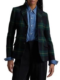 Polo Ralph Lauren Plaid Wool Blend Single Breasted Blazer at Saks Fifth Avenue
