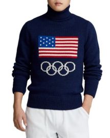 Polo Ralph Lauren Polo Ralph Lauren Team USA Wool Intarsia Knit Regular Fit Turtleneck Sweater   Bloomingdales at Bloomingdales