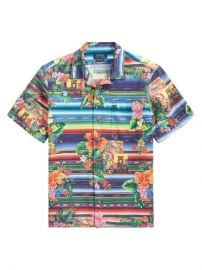 Polo Ralph Lauren Short-Sleeve Tropical Print Linen-Blend Sport Shirt  SaksFifthAvenue at Saks Fifth Avenue