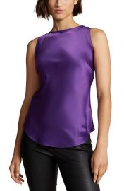 Polo Ralph Lauren Sleeveless Cutout Satin Blouse at Nordstrom