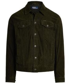 Polo Ralph Lauren Suede Trucker Jacket Dillardx27s at Dillards
