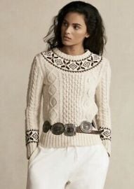 Polo Ralph Lauren Sweater XL Fair Isle Nordic Wool Alpaca Chunky Cable Knit eBay at eBay