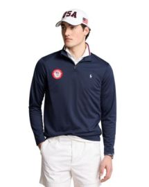 Polo Ralph Lauren Team USA Micro Dot Mesh Pullover Bloomingdales at Bloomingdales