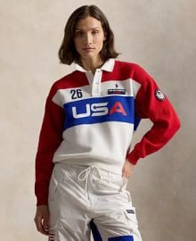 Polo Ralph Lauren Women39s Team USA Graphic Polo Collar Long-Sleeve Knit Top - Macy39s at Macys