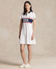 Polo Ralph Lauren Womens Team USA Graphic Polo Dress - Macys at Macys