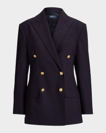 Polo Ralph Lauren Wool-Blend Double-Breasted Blazer at Neiman Marcus