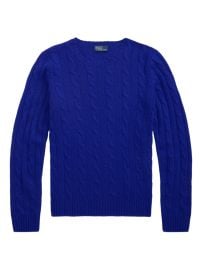 Polo Ralph Lauren cable-knit Cashmere Sweater Blue at Farfetch