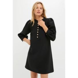 Pomander Place Dresses Pomander Place Samantha Mini Dress Black Puff Sleeve Gold Button Womens Small Poshmark at Poshmark
