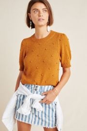 Pommed Sweater Top at Anthropologie