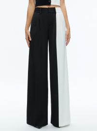 Pompey Color Block Pant In Blackoff White Alice And Olivia at Alice + Olivia