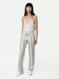 Pomy Wings Jacquard Trousers pants beige women ZadigampVoltaire at Zadig & Voltaire