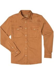 Poncho Mens The Darrell Orange Denim Shirt Texas Boot Company at Texas Boot Company