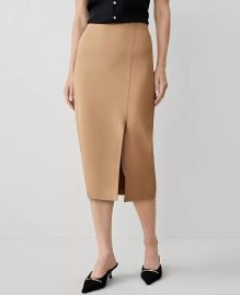 Ponte Pull-On Slit Pencil Skirt at Ann Taylor