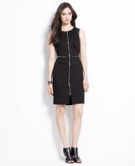 Ponte Zip Sheath Dress at Ann Taylor