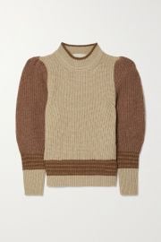 Poplia color-block ribbed alpaca-blend sweater at Net A Porter