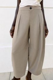 Poplin Barrel Pants at Zara