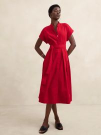 Poplin Midi Shirtdress at Banana Republic