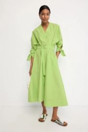 Poplin V Neck Midi Dress by 31 Phillip Lim Rent the Runway at Rent the Runway