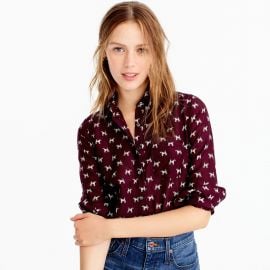 Popover shirt in Terrier print by J. Crew at J Crew