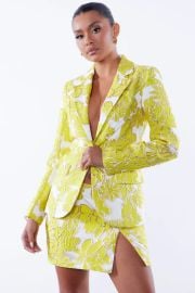 Poppy Embroidered Blazer - Yellow Fashion Nova Luxe Fashion Nova at Fashion Nova