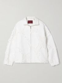 Poppy fil coupe jacquard jacket in Gucci at Net a Porter