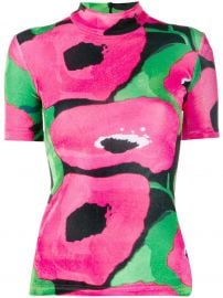 Poppy print top at Farfetch