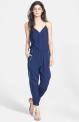 Porridge Contrast Trim Surplice Jumpsuit at Nordstrom