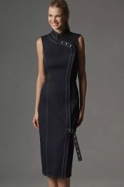 Porridge Denim Hardware Midi Dress at Anthropologie