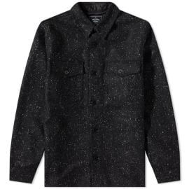 Portuguese Flannel Wool Donegal Shirt Jacket Black END US at END.