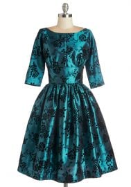 Posh at the Party Dress in Teal at ModCloth