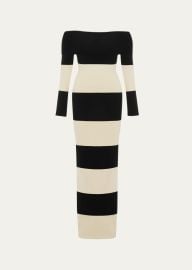 Posse Theo Off-the-Shoulder Stripe Knit Maxi Dress - at Bergdorf Goodman