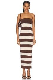 Posse Theo Strapless Dress in Chocolate Cream FWRD at FWRD