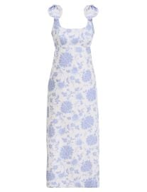 Postcard Tie Shoulder Midi Blue Tonal Floral Online  Zimmermann at Zimmermann