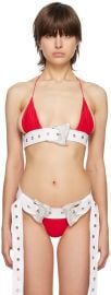 Poster Girl White Red Ariel Bikini Top SSENSE at ssense