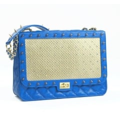 Poupee Couture Quilted Crystal Studded Shoulder Bag at Bottica