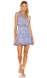 Poupette St Barth Inka Ruffled Mini Dress in Blue Aspen from Revolve com at Revolve