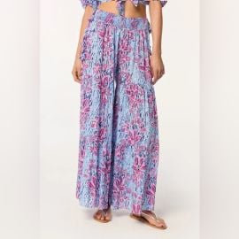 Poupette St Barth Pants amp Jumpsuits Poupette St Barth Soledad Pant In The Blue Exotic Forest Print Size S Resortwear Poshmark at Poshmark