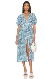 Poupette St Barth Reine Floral Puff Sleeve Dress at Revolve